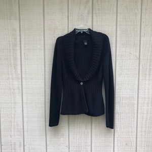 Calvin Klein Jeans black ribbed cardigan sweater M